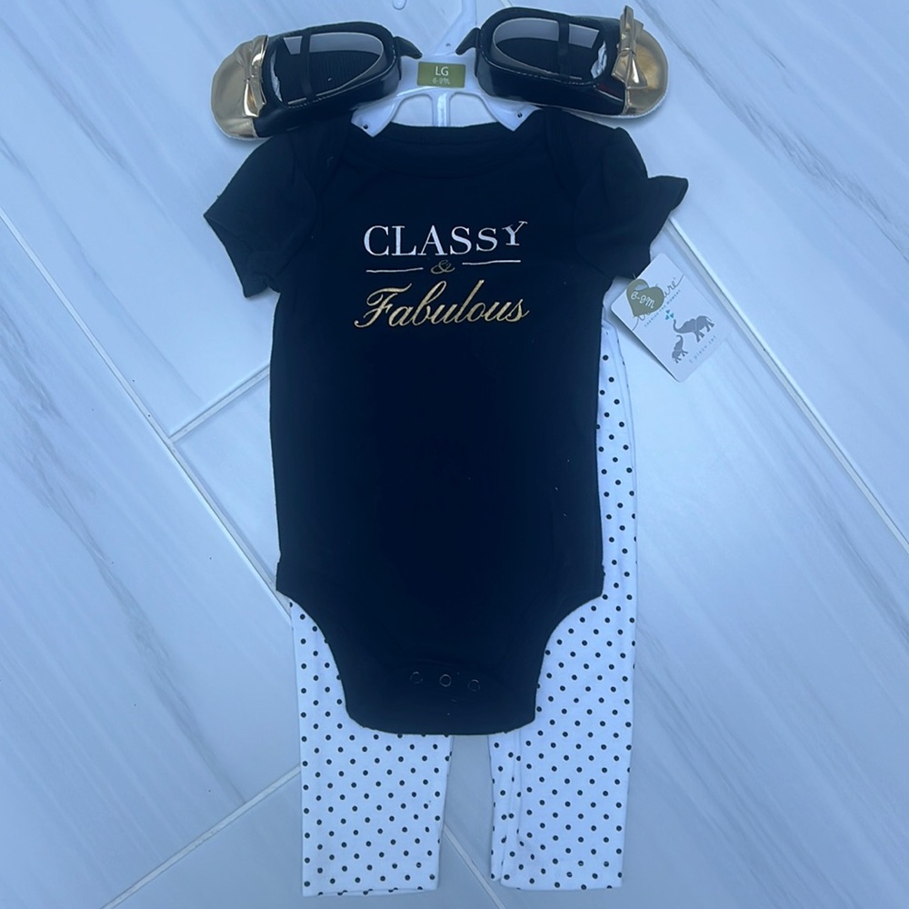 Little Treasure 100% cotton  3 piece set. Size 6-9 months